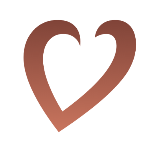 Kasvukallion favicon. Sydäntä muistuttava v-kirjain yrityksen nimestä.